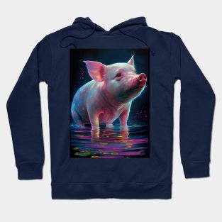 Farm Pig Art Hoodie